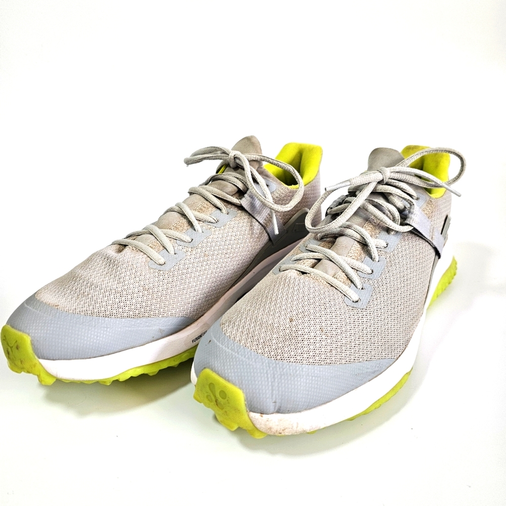 Puma Mens Fusion EVO Golf Shoes Quiet Shade/Lime 10.5 Spikeless